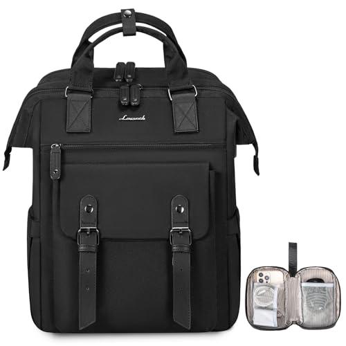 LOVEVOOK LOVEVOOK Laptop Backpack, Travel Bag with 17.3 inch Laptop Compartment, Water Resistant Teacher Nurse Doctor Work Bag, Anti-theft Daypack, Black