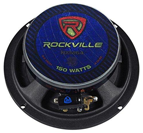 Rockville Rockville (2) RXM64 6.5" 300w 4 Ohm Mid-Range Drivers Car Speakers Mid-Bass