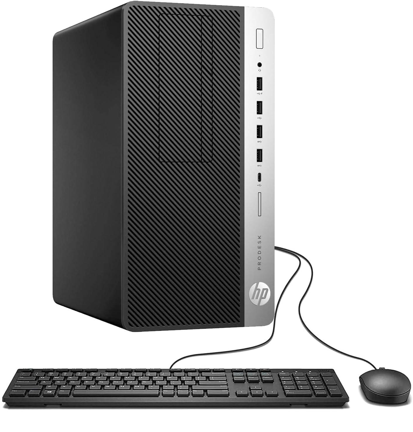 HP HP ProDesk 600G4 Tower Desktop Computer | Intel i7-8700 (3.4) | 32GB DDR4 RAM | 1TB SSD Solid State | Wi-Fi 5G + Bluetooth | Windows 11 Professional | Home or Office PC (Renewed)