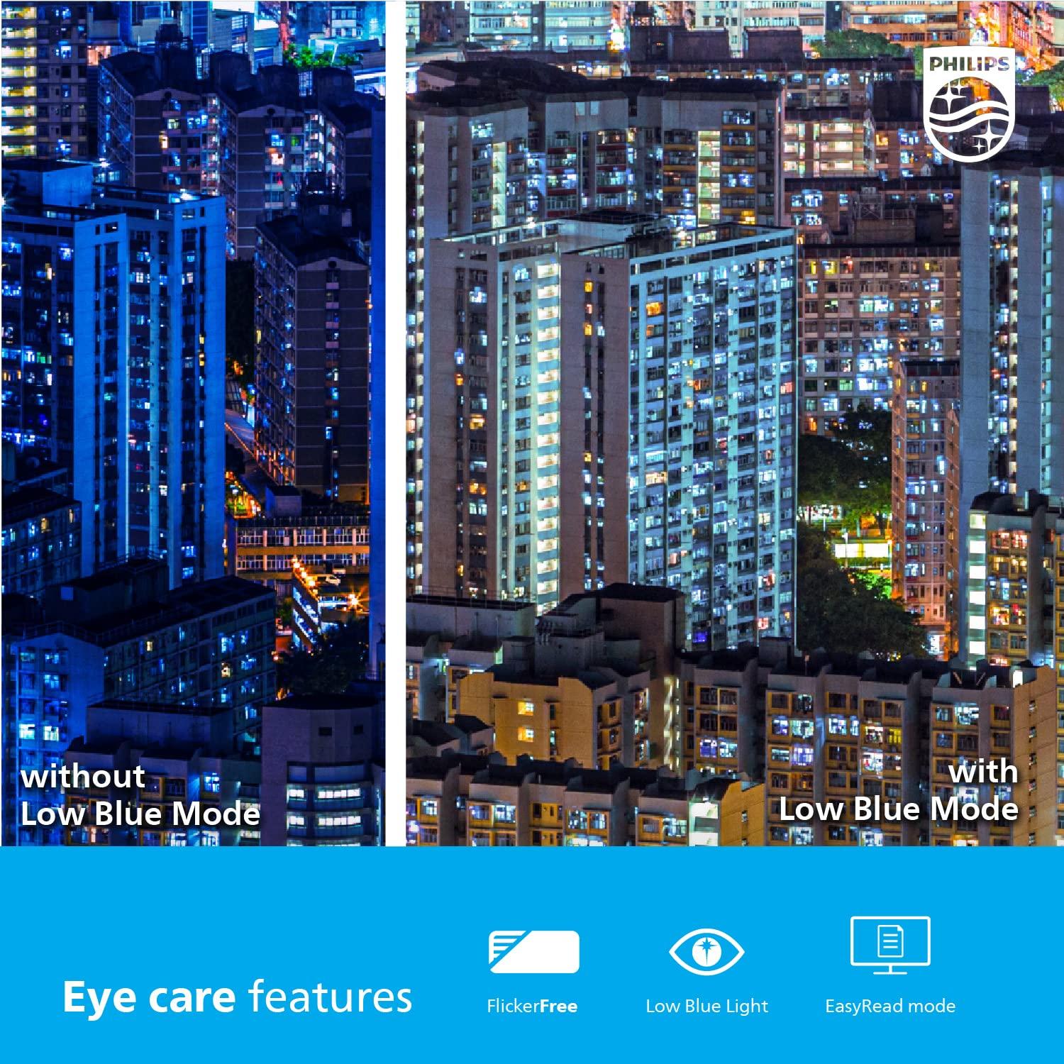 Philips Computer Monitors Philips 22 inch Class Thin Full HD (1920 x 1080) 75Hz Monitor, VESA, HDMI & VGA Port, 4 Year Advance Replacement Warranty, 221V8LN
