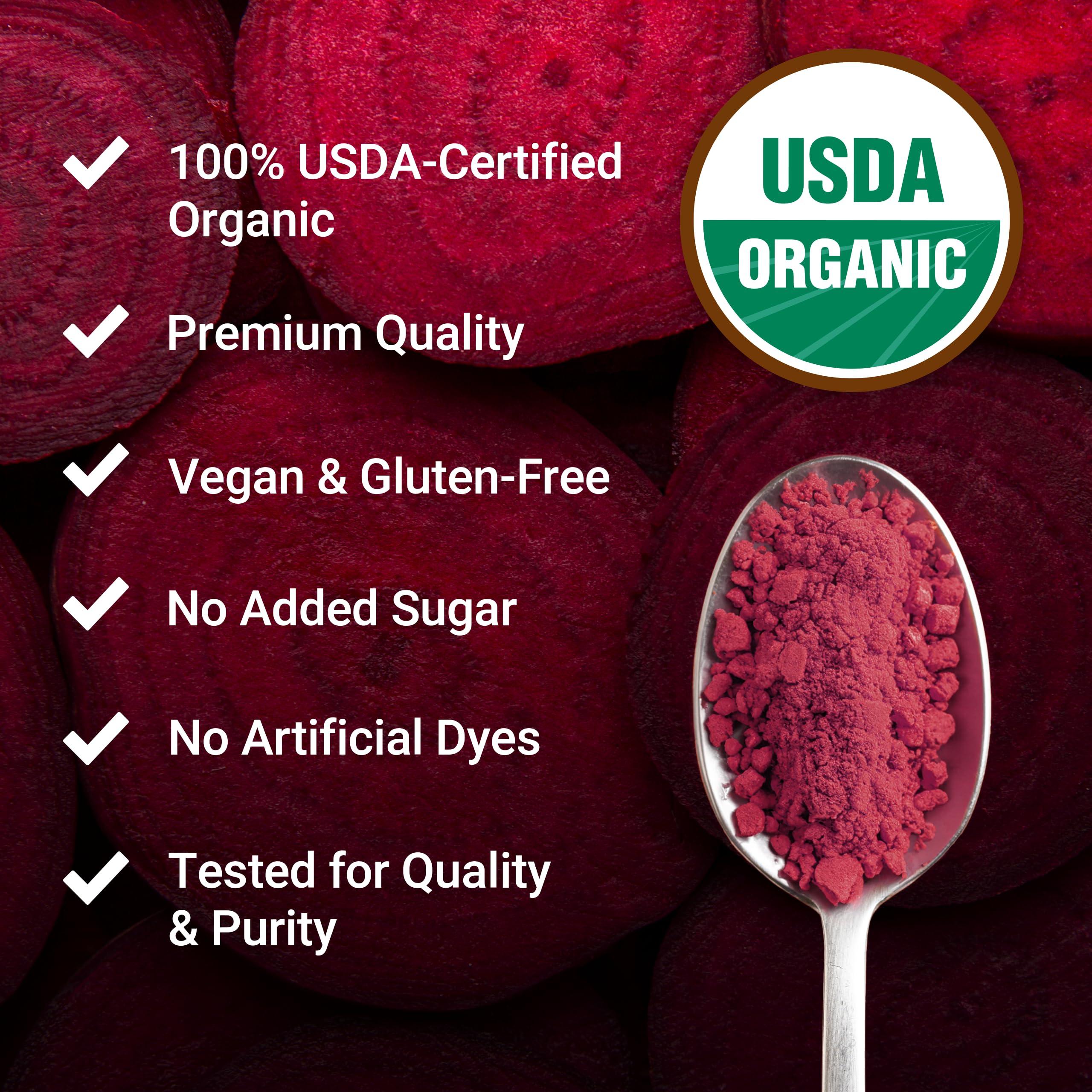 Force Factor FORCE FACTOR Total Beets Organic Beetroot Powder, Superfood to Boost Daily Nutrition, USDA Organic, Vegan, Gluten-Free, and Non-GMO Beet Supplement, Unflavored, 180 Servings, 2-Pack