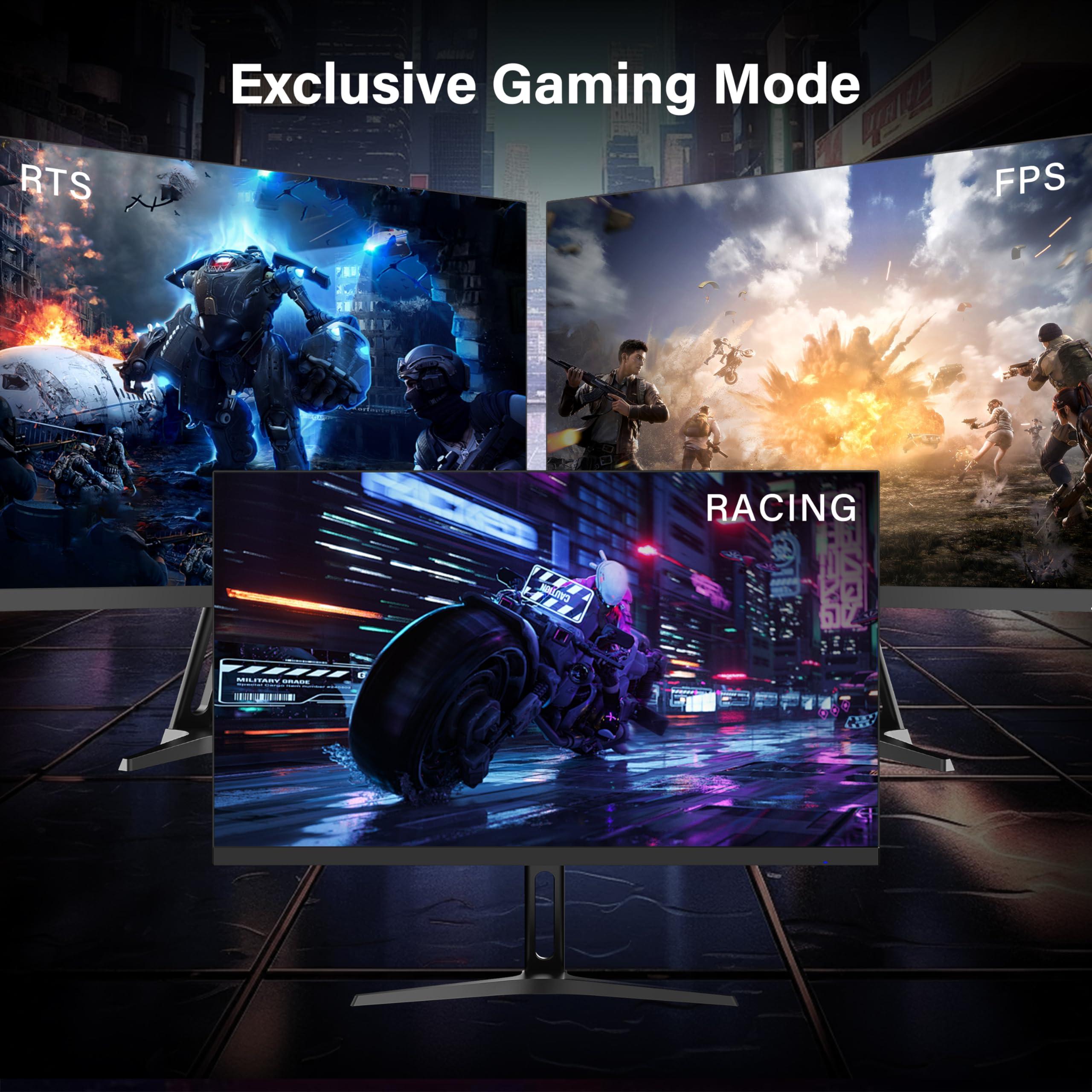 SANSUI SANSUI 180Hz Monitor 24 inch PC Monitor, Computer Monitor FHD 1080p, Display Port Monitor with Built-in Speakers sRGB 110% Adaptive Sync, HDMIx2 Ports VESA Compatible Tilt Adjustable,Black