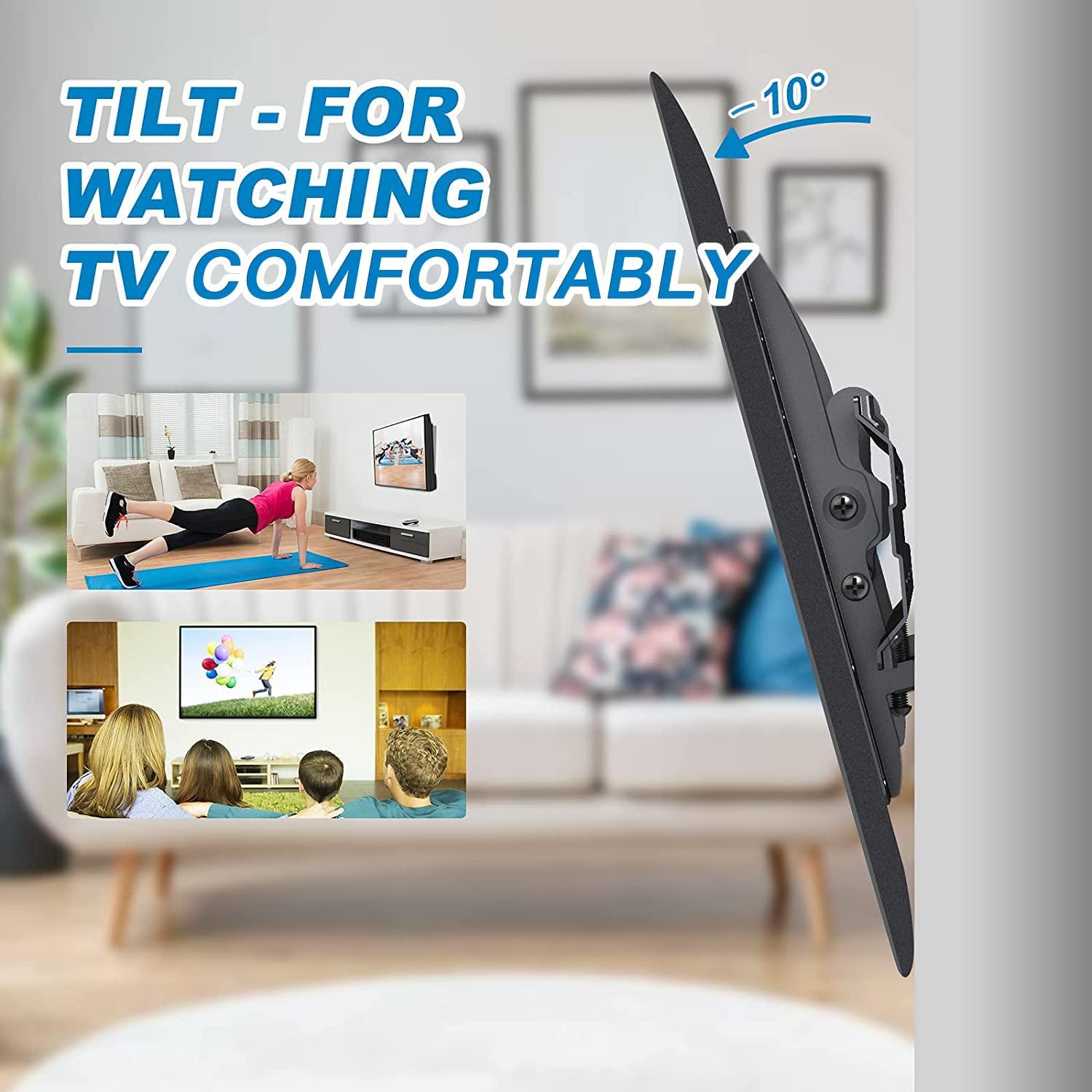Pipishell Pipishell Full Motion TV Wall Mount for Most 37-75 inch TVs up to 100 lbs & Tilting TV Wall Mount Bracket Low Profile for 13-42 Inch Flat Screen TVs & Monitors