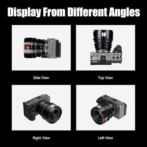 7artisans 7artisans 10mm T2.1 Hope Series Professional Cine Lens S35 Frame Mirrorless Cameras Lens Compatible for Macro 4/3 Mount,MFT Mount/LUMIX GH5LL/LUMIX GH5S/Z CAM/LUMIX GH6/BMPCC4K/DC-BGH1(Black)