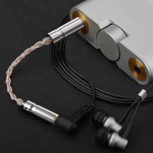 GEEKRIA Geekria 4.4MM Balanced Male to 3.5MM Balanced Female Headphones Plug Adapter, Copper and Silverplated Upgrade Conversion Audio Dongle Plug (0.5ft)