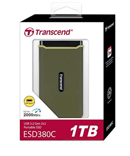 Transcend Transcend 1TB External SSD, Up to 2000MB/s, Portable Hard Drive for Steam Deck/iPhone/iPad/Mac/Windows/Android/Tablets/PS5/PS4/Xbox/Smart TV, USB 3.2 Gen 2 (20Gbps) USB-C & USB-A Cable Portable SSD