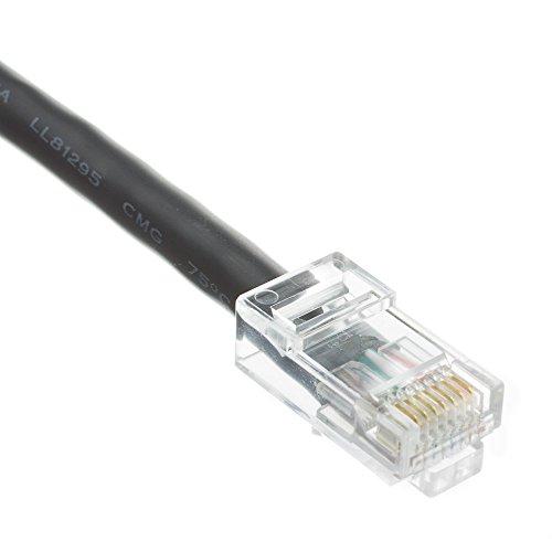 CableWholesale CableWholesale Cat5e Ethernet Cable, 24AWG Network Cable with RJ45 Gold Plated Connector, 4 Pair Stranded Bare Copper, Bootless Unshielded Twisted Pair (UTP) Internet Patch Cable, 2 Foot, Black