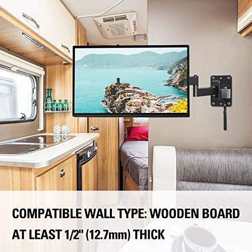 Mounting Dream Mounting Dream Lockable RV TV Mount for Most 10-26 Inch Flat Screen, RV Mount TV Bracket for Camper Trailer Truck Boat, Full Motion RV TV Wall Mount Quick Release Lock, VESA 100x100mm, 33 lbs MD2209