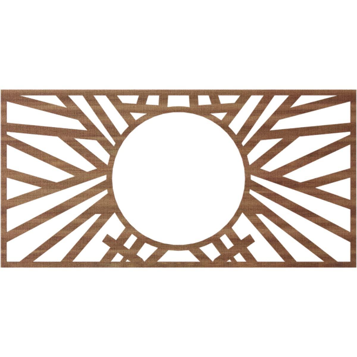 Ekena Millwork Ekena Millwork 38"W x 19"H x 14 1/4"ID x 1/4"T Hoover Wood Fretwork Pierced Ceiling Medallion, Walnut