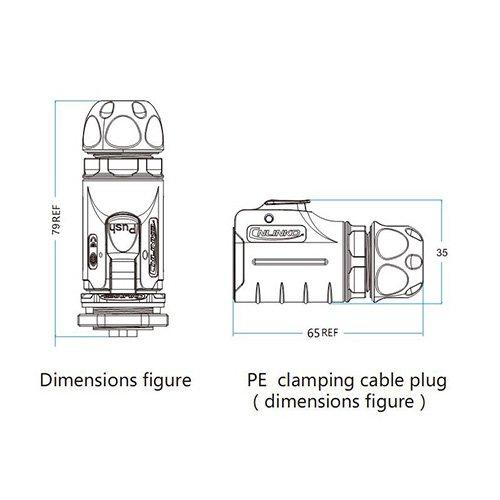 CNLINKO CNLINKO 2 Pin Power Industrial Circular Connector, Male Plug & Female Receptacles, Cable to Cable Connection, Outdoor Waterproof IP67, Easy Plug and Pull, AC DC Signal