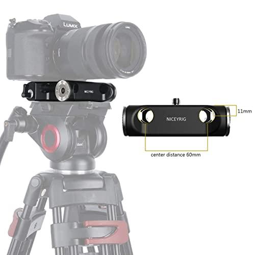 NICEYRIG NICEYRIG Camera Baseplate with Rosette Mount, 15mm Rod Base Plate Applicable for Sony FS5 FS7 FX9, RED DSMC2, KINEFINITY Cinema Camcorder - 401