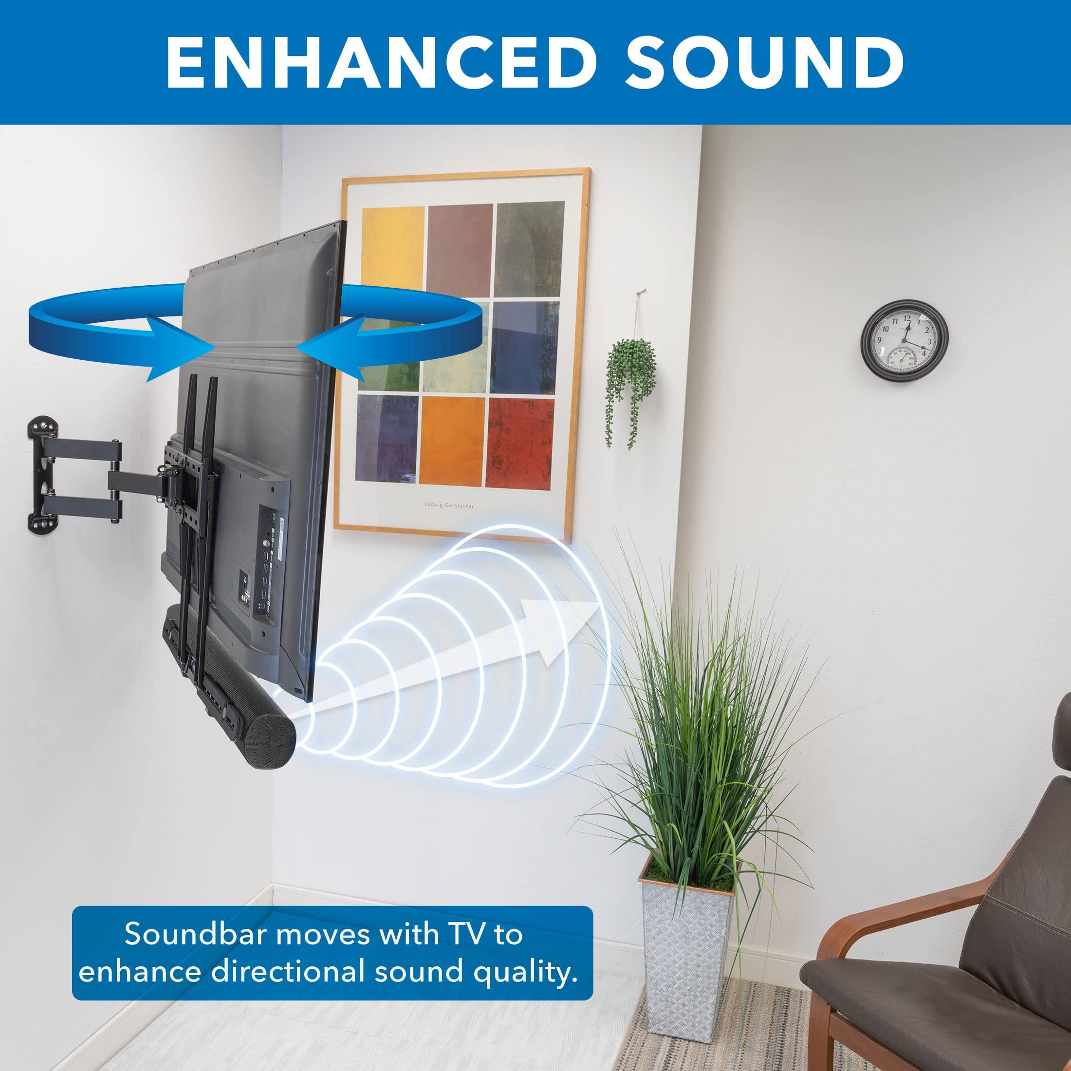 Mount-It! Mount-It! TV Speaker Bracket Compatible with Sonos Arc Soundbars | Soundbar Mount for TV to Achieve Directional Sound All Around, Designed for Compatibility with Sonos Arc