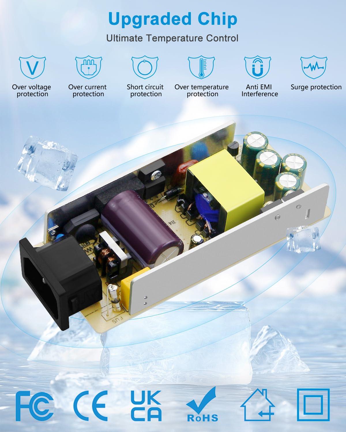 ALITOVE for LG Monitor Power Cord 19V Power Supply for LG Electronics 19" 20" 22" 23" 24" 27" 32" LED LCD HD TV Widescreen AC Adapter Replacement, 8.85ft 65W 6.5mm x 4.4mm DC Plug