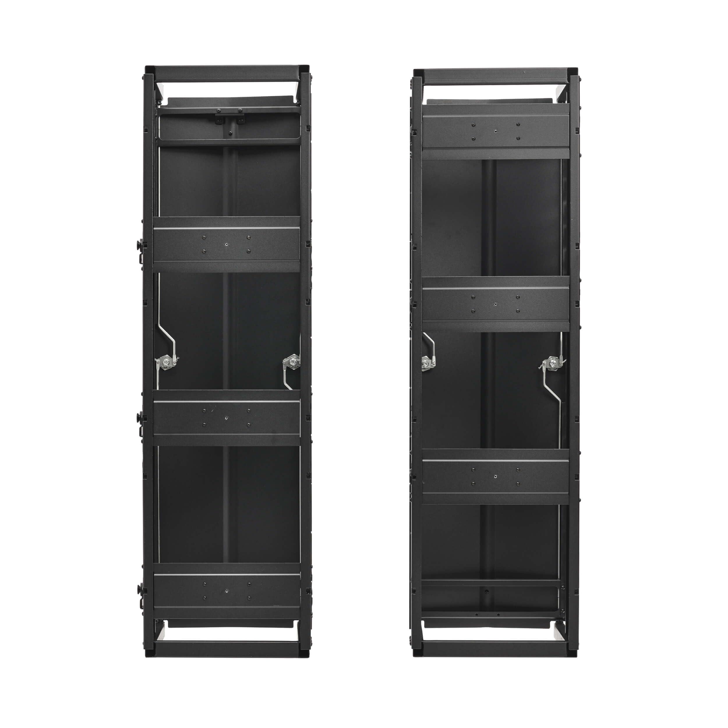 Tripp Lite Tripp Lite Vertical Cable Manager, High-Capacity Deep Double Finger Duct, Front-Facing Cover, Two 3.5 feet Tall Sections, 12 inch Wide x 11.4 inch Depth, Black, 5-Year Warranty (SRCABLEVRT12HD)