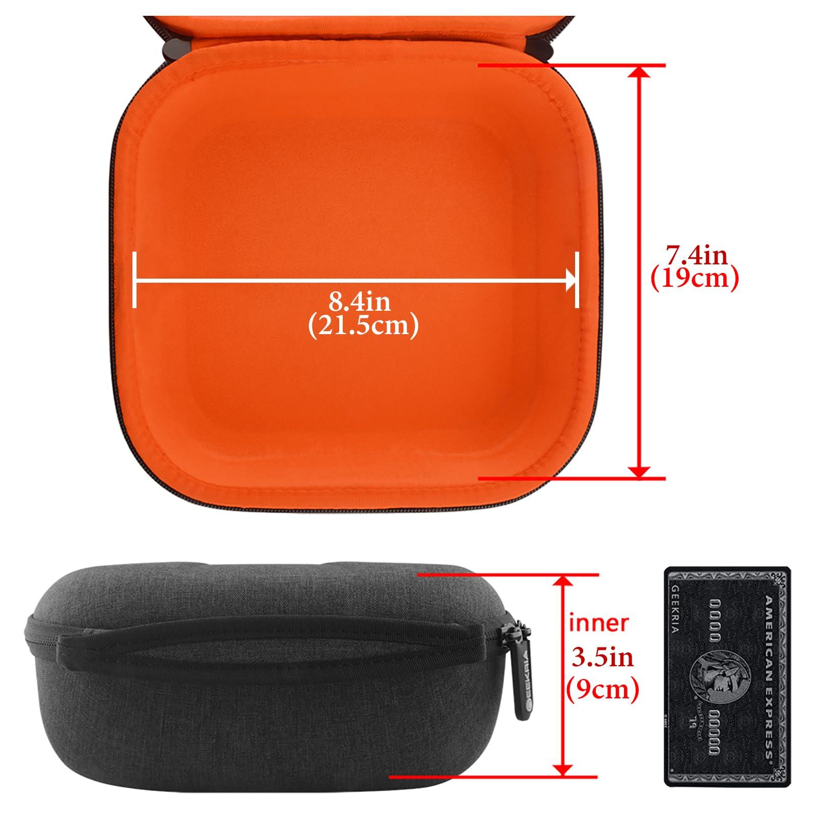 GEEKRIA Geekria Shield Headphones Case Compatible with AKG K 240, K 92, Q701, K 712 Pro, K 702, K 701 Headphones, Replacement Protective Hard Shell Travel Carrying Bag with Cable Storage (Dark Grey)