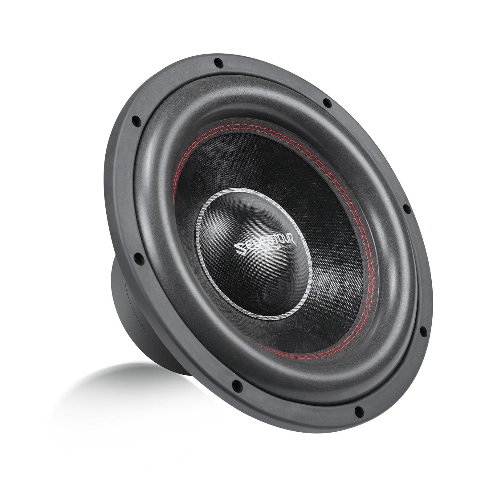 Seventour Seventour 12 inch 1200 Watt Max Power Car Audio Dual 4 Ohm Shallow Mount Car Subwoofer (12\" - Dual 4 Ohm)