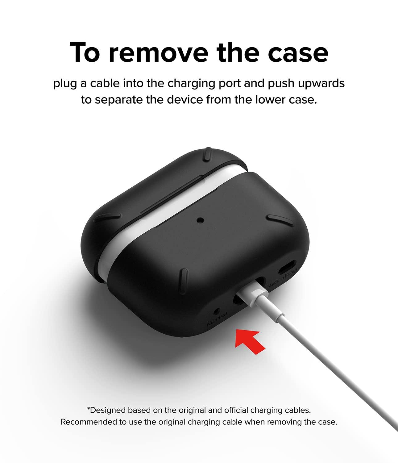 Ringke Ringke Layered Case [Scratch Resistance] Compatible with AirPods Pro 2 Case, Shockproof Cover with Carabiner Designed for AirPods Pro 2nd Generation - Black