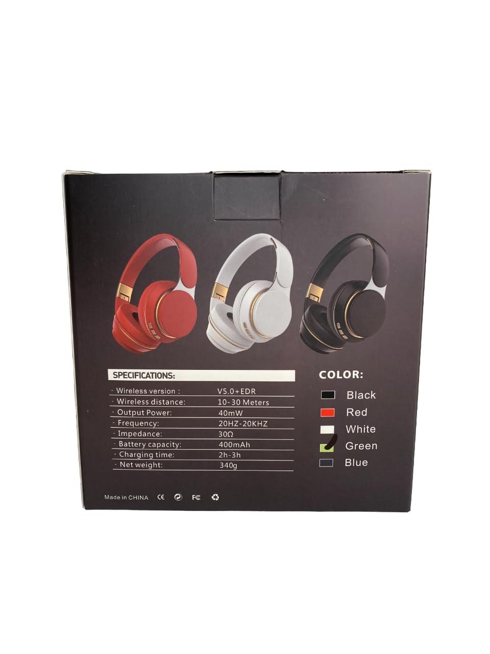 Generic FG-07s Wireless Headphone Bluetooth Over Ear Foldable Stereo Headsets XBASS (Green)