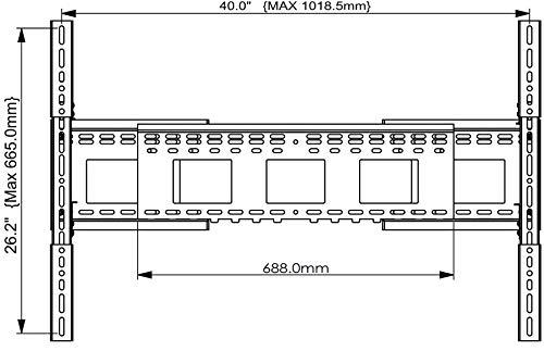 The Mount Store THE MOUNT STORE Expandable Fixed Position TV Wall Mount for LG 65" Class C9 Series 4K Ultra HD Smart HDR OLED TV w/AI ThinQ OLED65C9AUA VESA 300x200mm