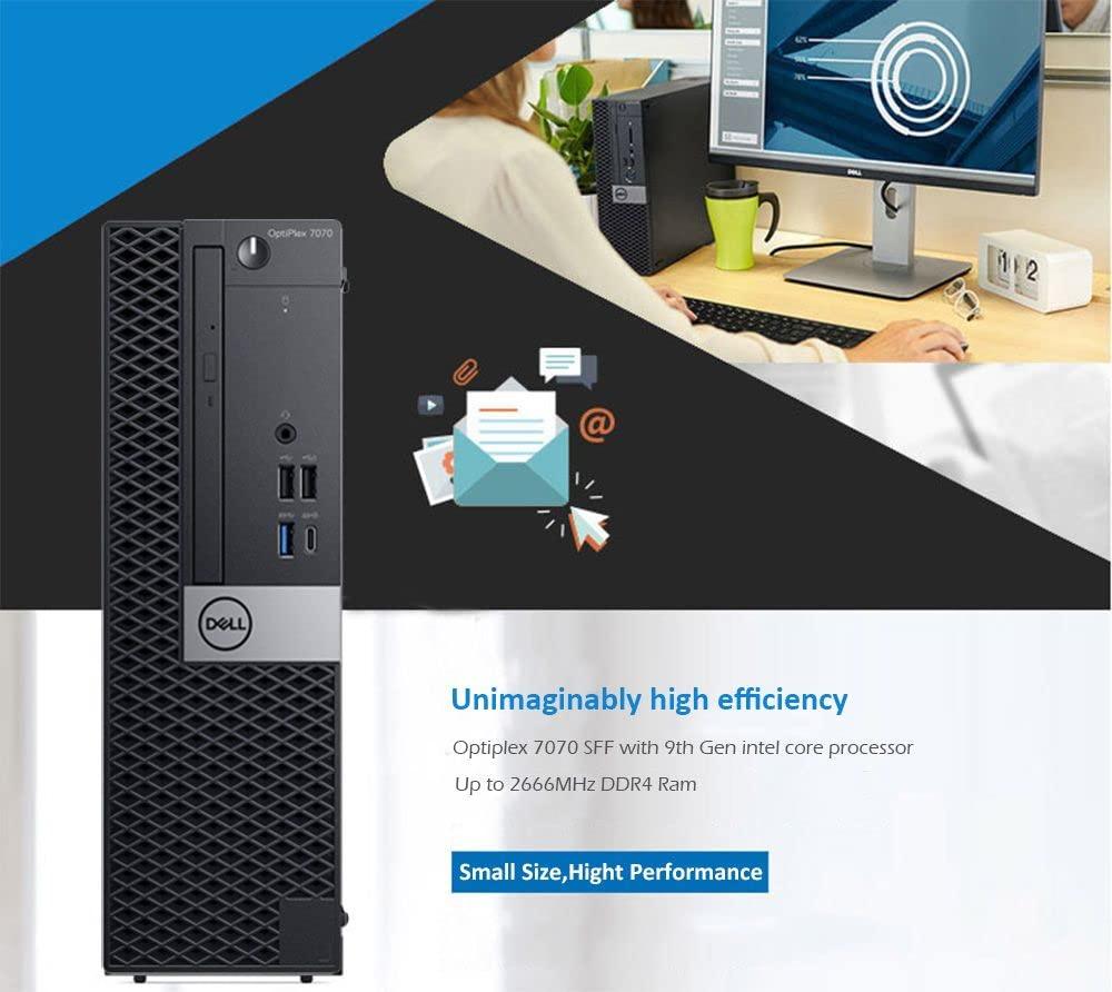 Dell Dell OptiPlex 7070 SFF Desktop Computer, Intel Hexa Core i7-8700 3.20GHz, 16GB DDR4 RAM, 1TB NVMe M.2 SSD, Windows 11 Pro, Wireless Keyboard & Mouse