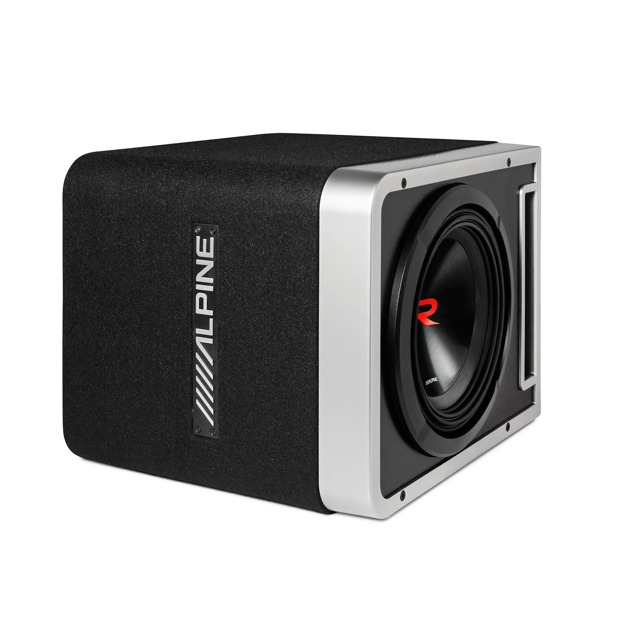 Alpine Alpine R2-SB10V 10" R-Series Halo Loaded Sub Enclosure w/Alpine R-A75M R-Series Mono Amplifier 750W RMS & Wiring Kit
