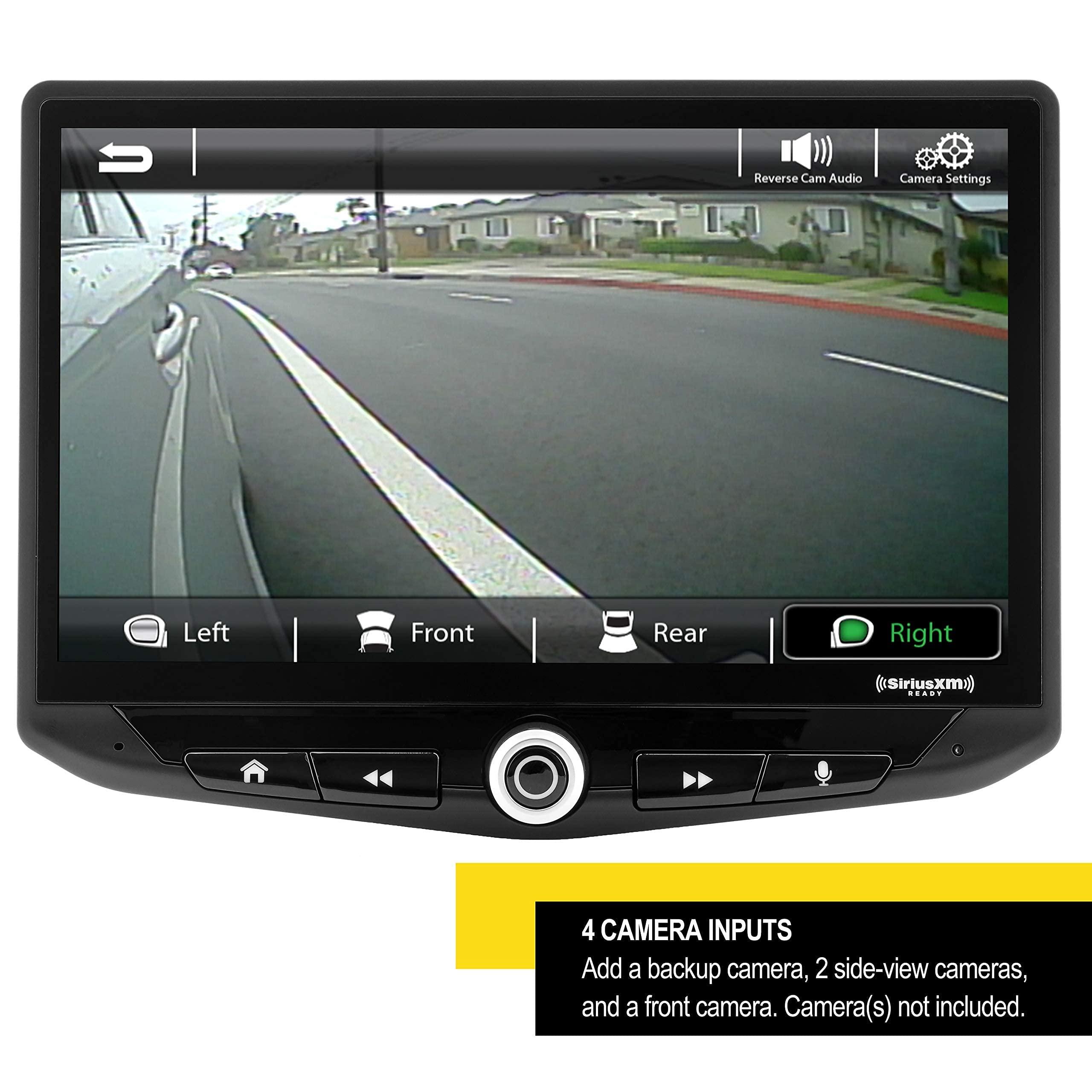 STINGER Stinger HEIGH10 10 Multimedia Car Stereo 1024 x 600 HD Display. Apple Car Play, Android Auto, SiriusXM Ready, Bluetooth, TOSLINK Audio Output & HDMI Rear Input, Single/Double DIN Mounting