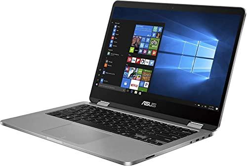 ASUS ASUS VivoBook Flip 14 Thin and Light 2-in-1 Laptop, 14” HD Touchscreen, Intel Celeron N4020 CPU, 4GB RAM, 128GB Storage, Windows 10 Home S, Microsoft 365, Light Grey, TPM, Fingerprint, J401MA-PS04T
