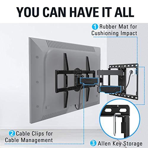 Mounting Dream Mounting Dream MD2380 Full Motion TV Wall Mount with Swivel and Tilt for 32-55 inch TV, VESA 400x400mm and MD2617 Full Motion TV Mount TV Wall Mount for 42-75 inch TVs, VESA 600x400mm TV Mount