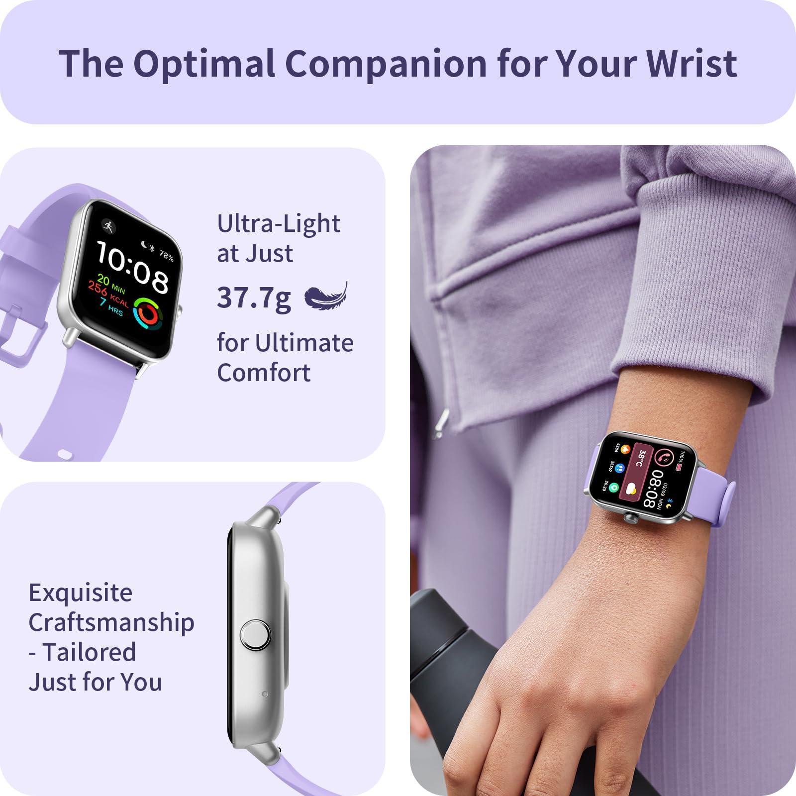 Yoever Yoever Smart Watch for Women iPhone & Android, 1.8" Smartwatch with Bluetooth (Answer/Call) Built-in Alexa, Fitness & Sleep Tracker with 110+ Sport Modes, Heart Rate/SpO2 Monitor, IP68 Waterproof