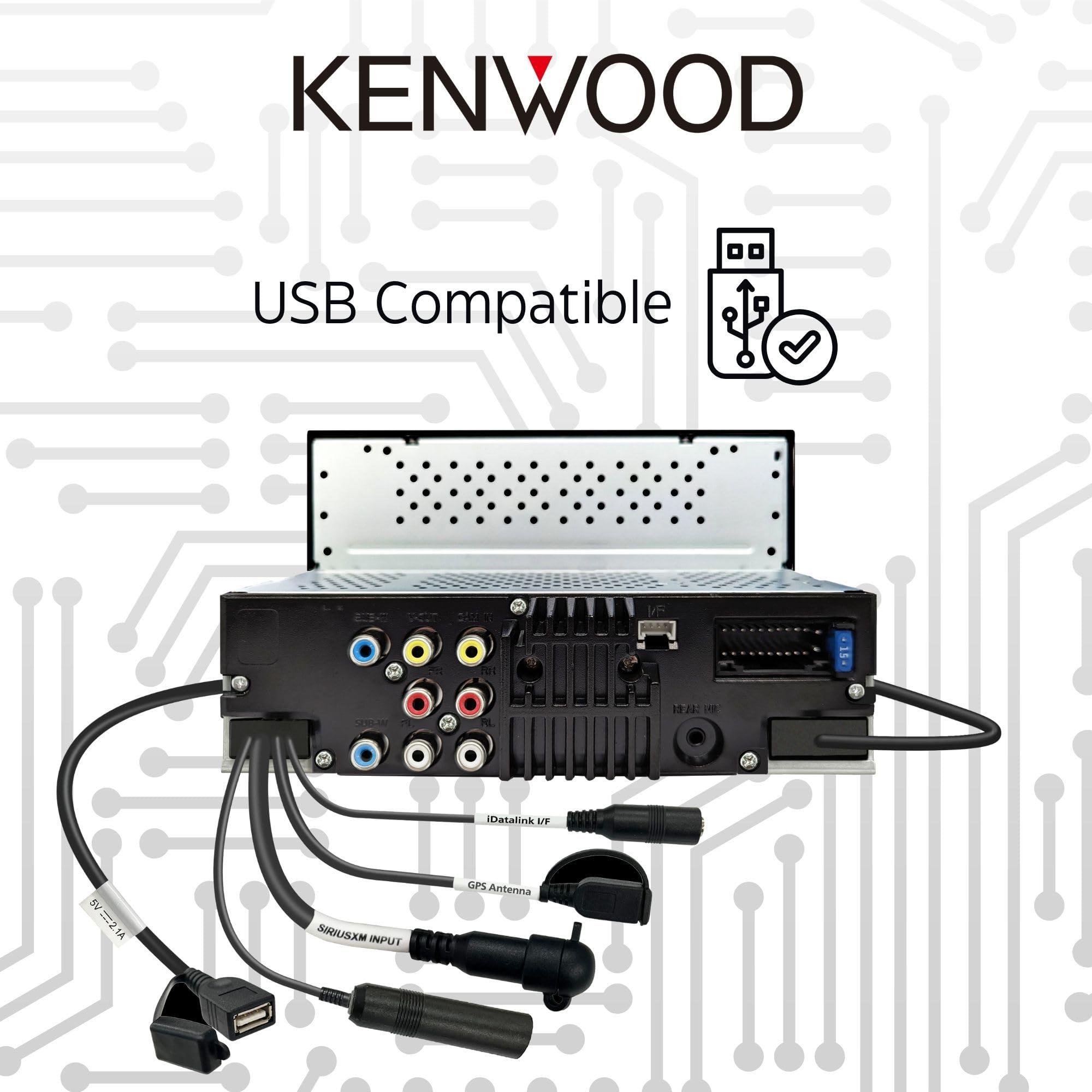 Kenwood KENWOOD DMX4710S Digital Car Stereo (50W x 6-Ch), Apple CarPlay & Android Auto Compatible, Bluetooth-Enabled Head Unit with 6.8" LCD Display, Single DIN Touchscreen Car Stereo with USB Mirroring