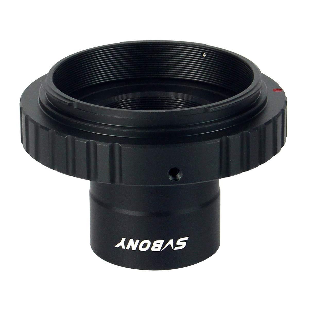 SVBONY SVBONY T2 T Ring Adapter and T Adapter, 1.25 inches Metal Telescope Camera Adapter for Canon EOS Standard EF Lenses and Telescope Camera Astrophotography Accessories