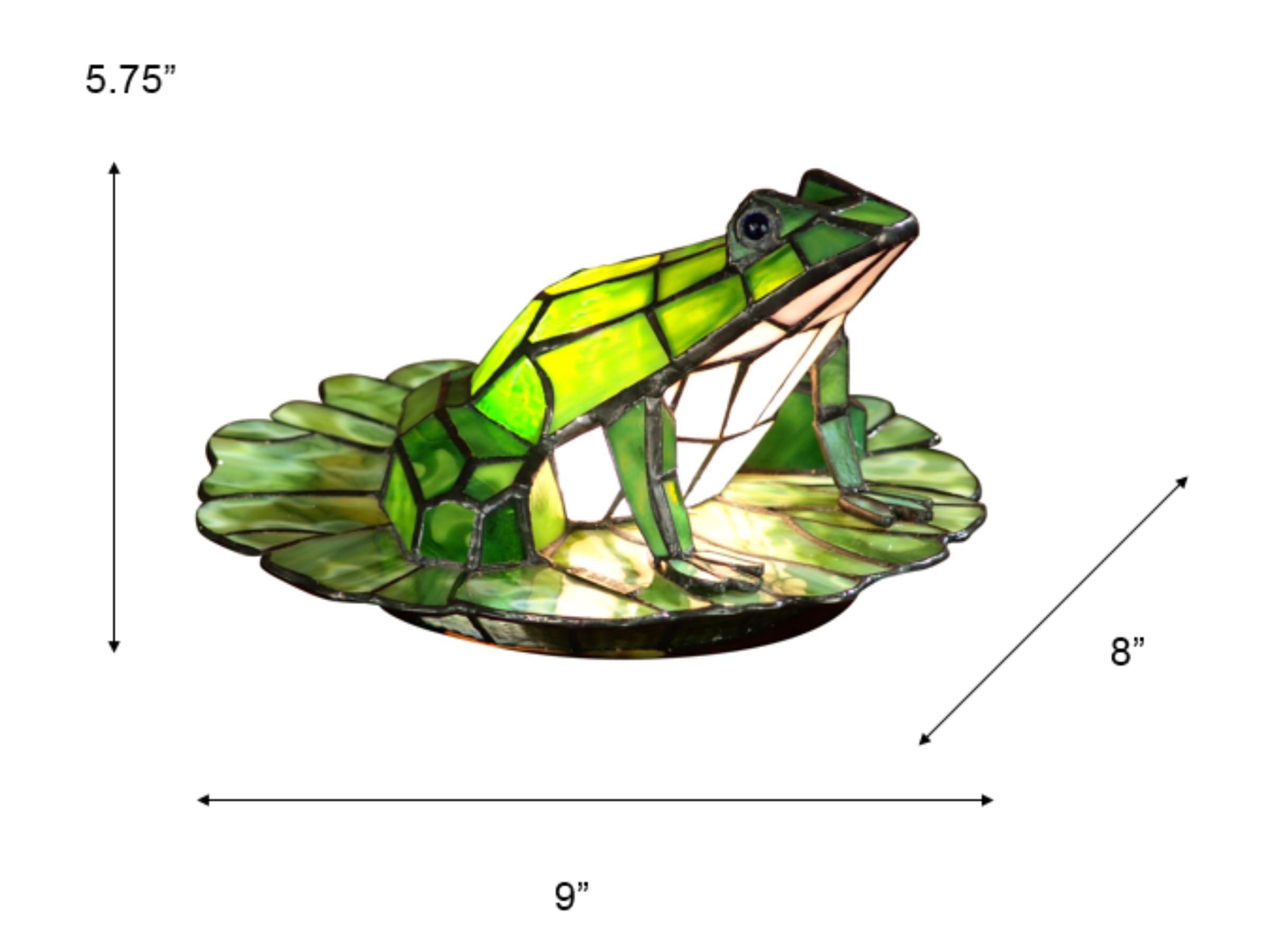 Dale Tiffany Lamps Dale Tiffany TA101231 Frog Lily Accent Lamp, 7.50x12.00x12.00, Green