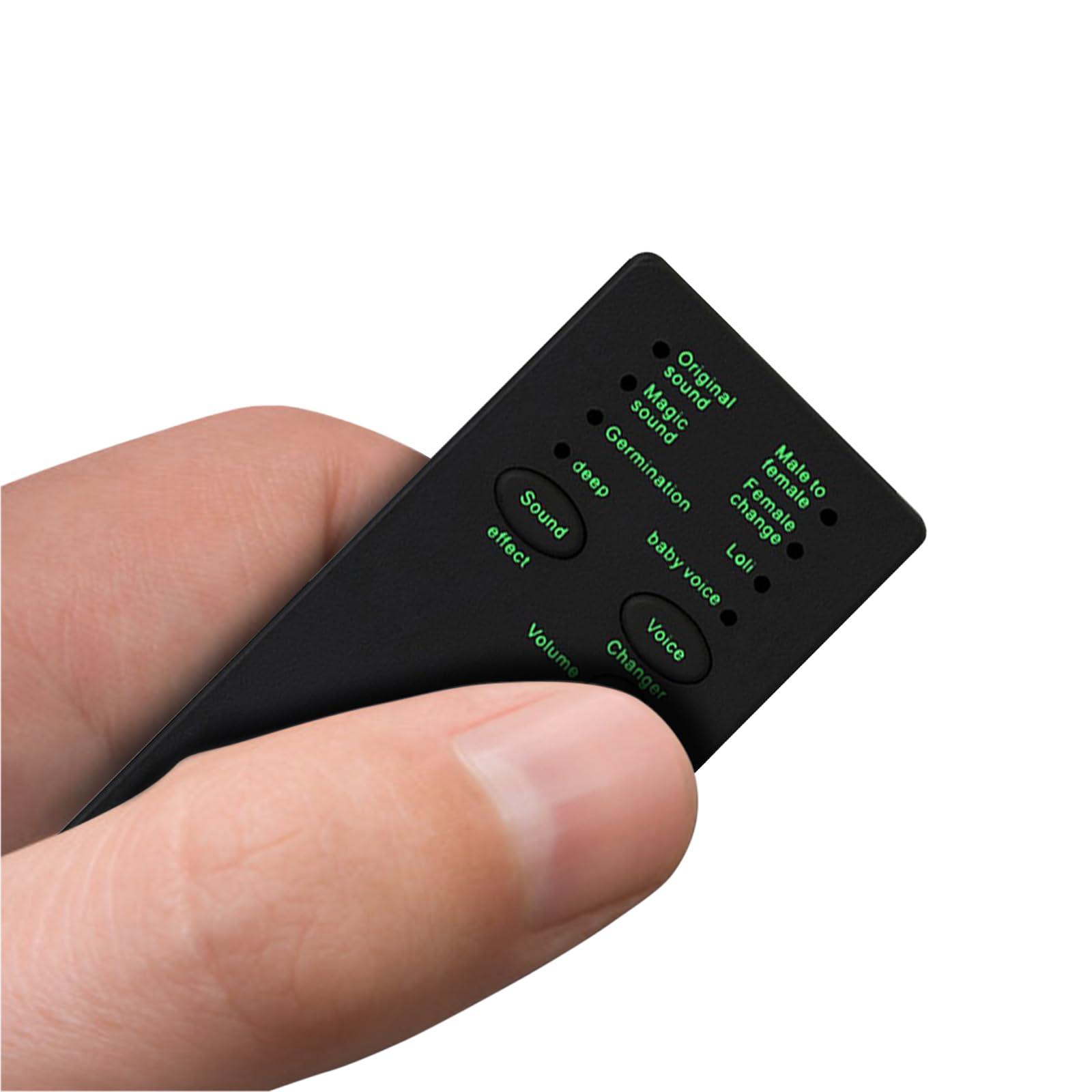 Flylin Mini Portable Voice Changer, Handheld Microphone Voice Modulator Disguiser with 8 Sound Effects, Live Broadcast Voice Gaming Recording for Mobile Phone Computer PS4 PS5 Xbox One Games Streaming