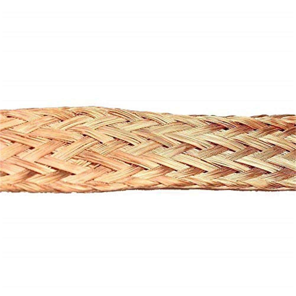JAXU CWN 'ART JAXU CWN \'ART Copper Braided grounding Wire, Copper Braided Expandable Sleeve Cable, Width: 4mm, Thickness 1.0mm Length: 10m, (5435354464560)