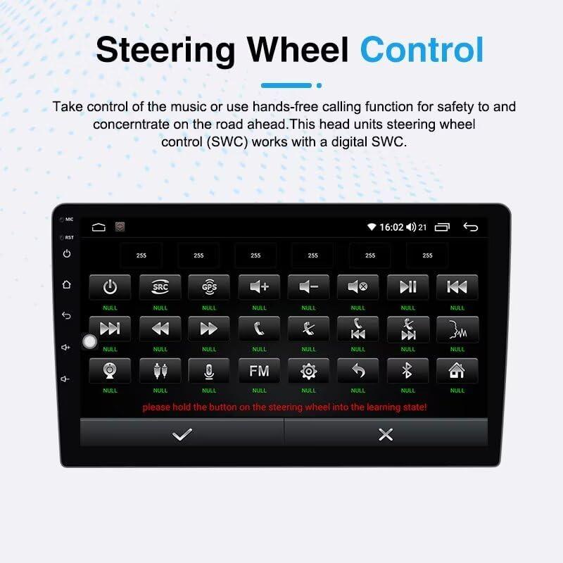 Biorunn Android 13 Car Radio Stereo for Toyota Hilux 2015-2020 LHD, Biorunn 10.1 Inch Octa Core GPS Navi Wireless Wired Car-Play Android Auto Head Unit IPS FM AM RDS DSP, 6GB RAM 128GB ROM