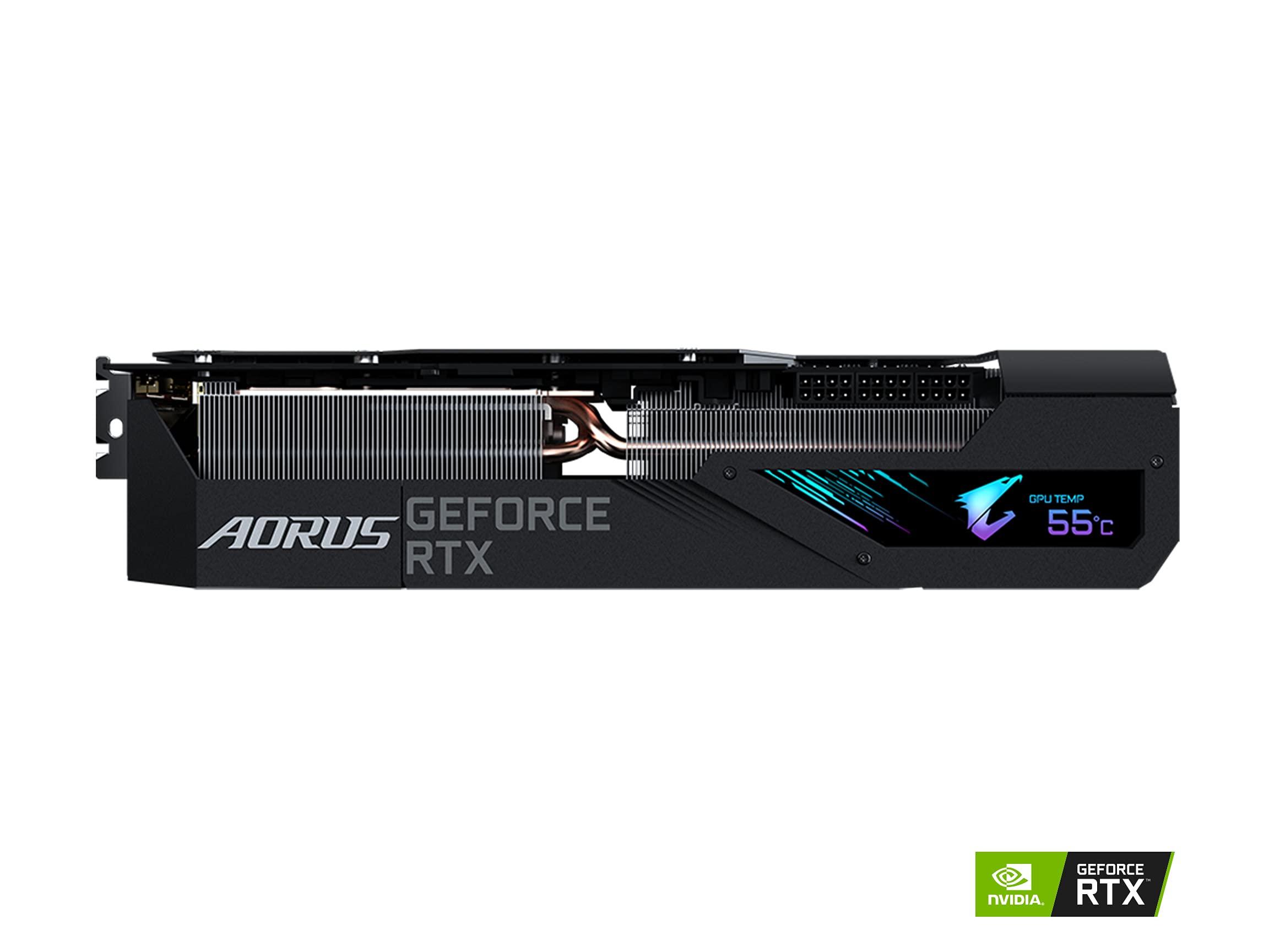GIGABYTE GIGABYTE AORUS GeForce RTX 3080 Master 10G (REV3.0) Graphics Card, Max Covered Cooling, LHR, 10GB 320-bit GDDR6X, GV-N3080AORUS M-10GD REV3.0 Video Card