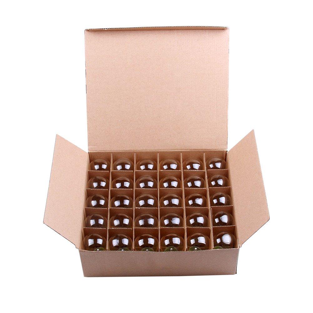 Skullis 30 Pack S14 Outdoor String Light Bulbs Set orange, 120V 11W Clear Outdoor Patio Vintage Light Shatterproof Bulbs