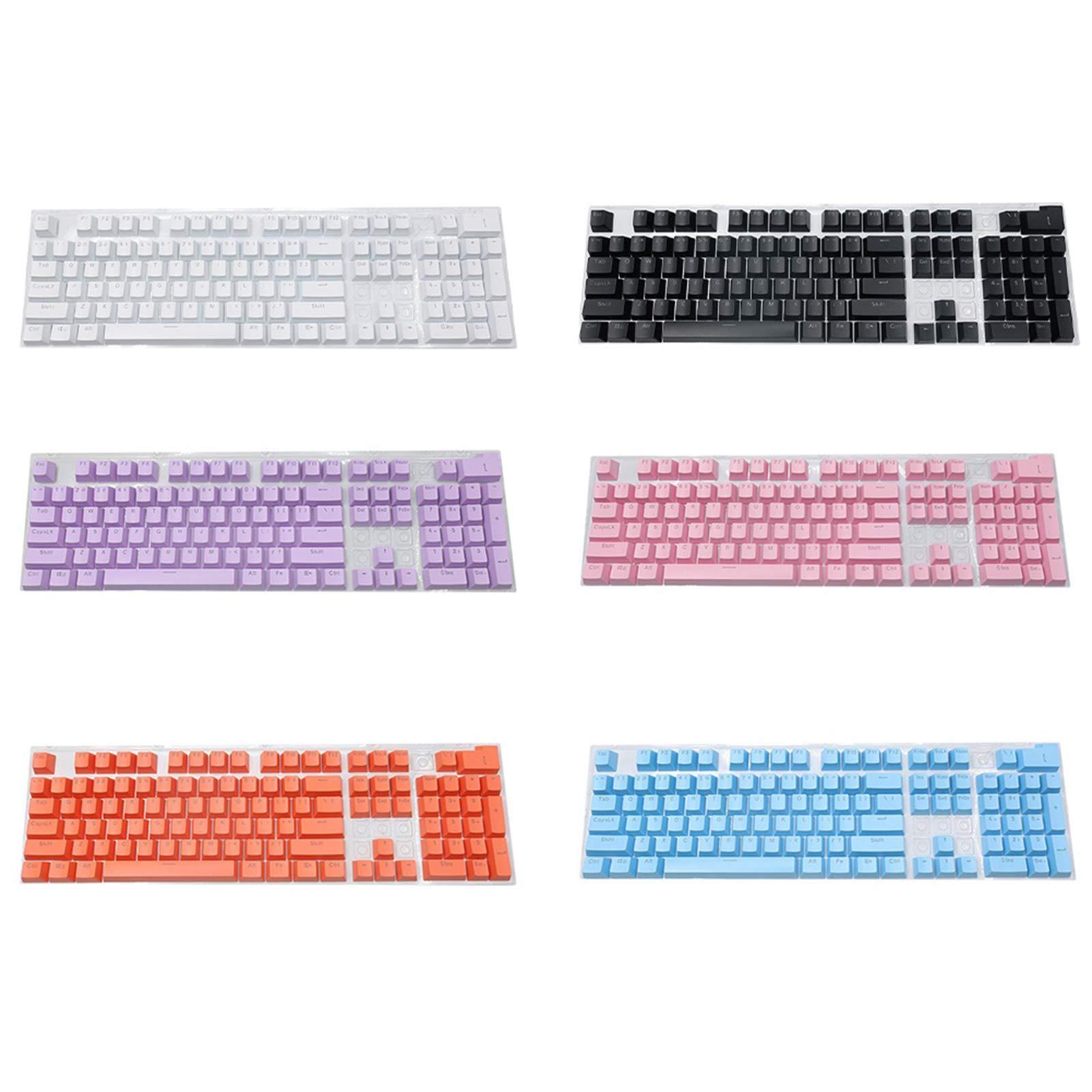 dalismotemp dalismotemp 104Pcs/Set Key Cap Universal Ergonomic ABS High-end Backlit Keycap or Mechanical Keyboard Multicolor Keycap Orange