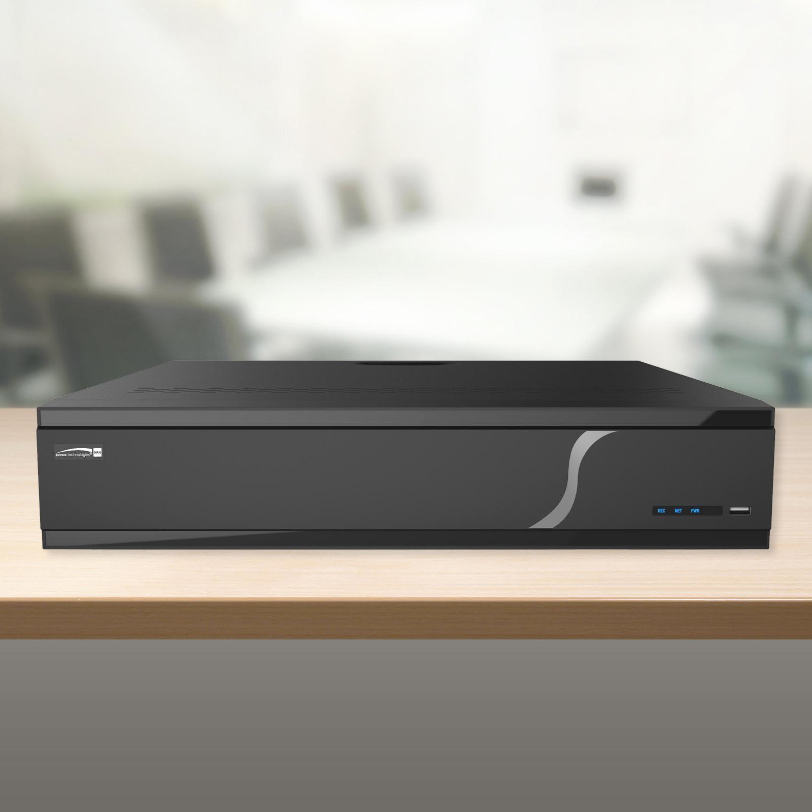 Speco Technologies Speco N32NRN4TB 32-Channel 4K NVR with Facial Recognition and Smart Analytics, 4 TB