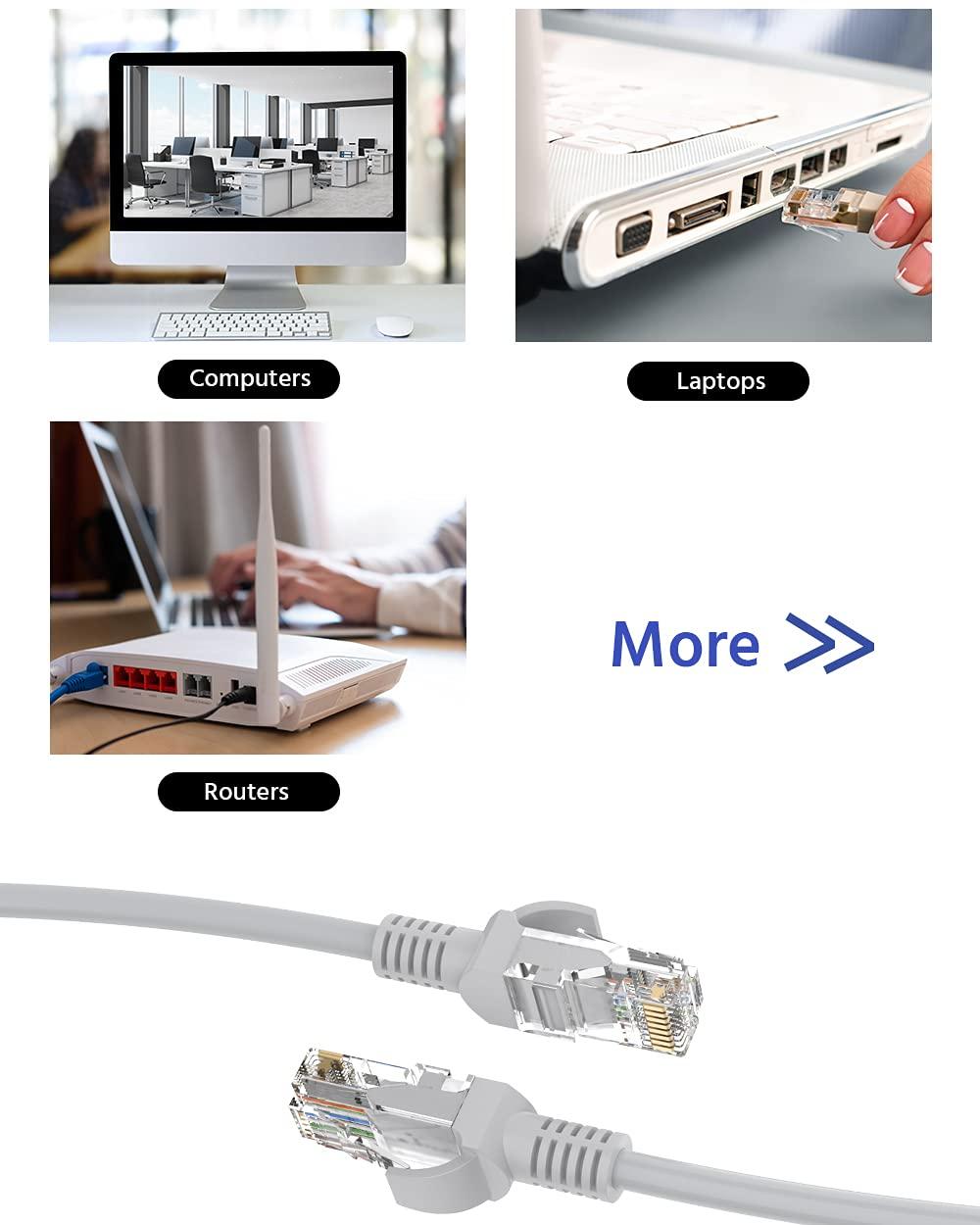 ANNKE ANNKE 100 FT Cat5e Internet High-Speed Network Cable, High-Speed PoE Ethernet Cable IP Camera and NVR System, Modem, PC, Consoles, etc., Compatible for Indoor/Outdoor Use