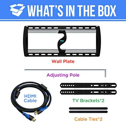 Pyle Pyle Tilting Wall Mount TV Bracket - Heavy Duty Universal Flat Screen TV Wall Mount - Mounts 26-52" LED/LOLED & Plasma TV Flat Screens - Medium Tilt, VESA Mounting, 110 lbs Weight Capacity PYWM24