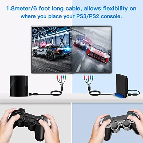 Gam3Gear Gam3Gear Component AV Audio Video Cable for PS3 PS2