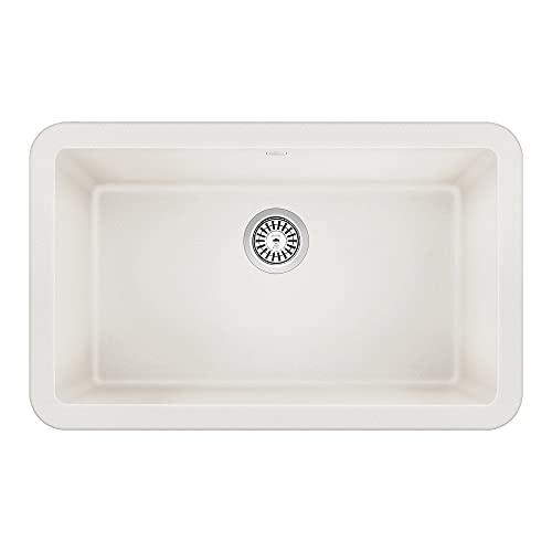 BLANCO BLANCO, White 401734 IKON SILGRANIT Apron-Front Farmhouse Kitchen Sink, 30\" X 19\"