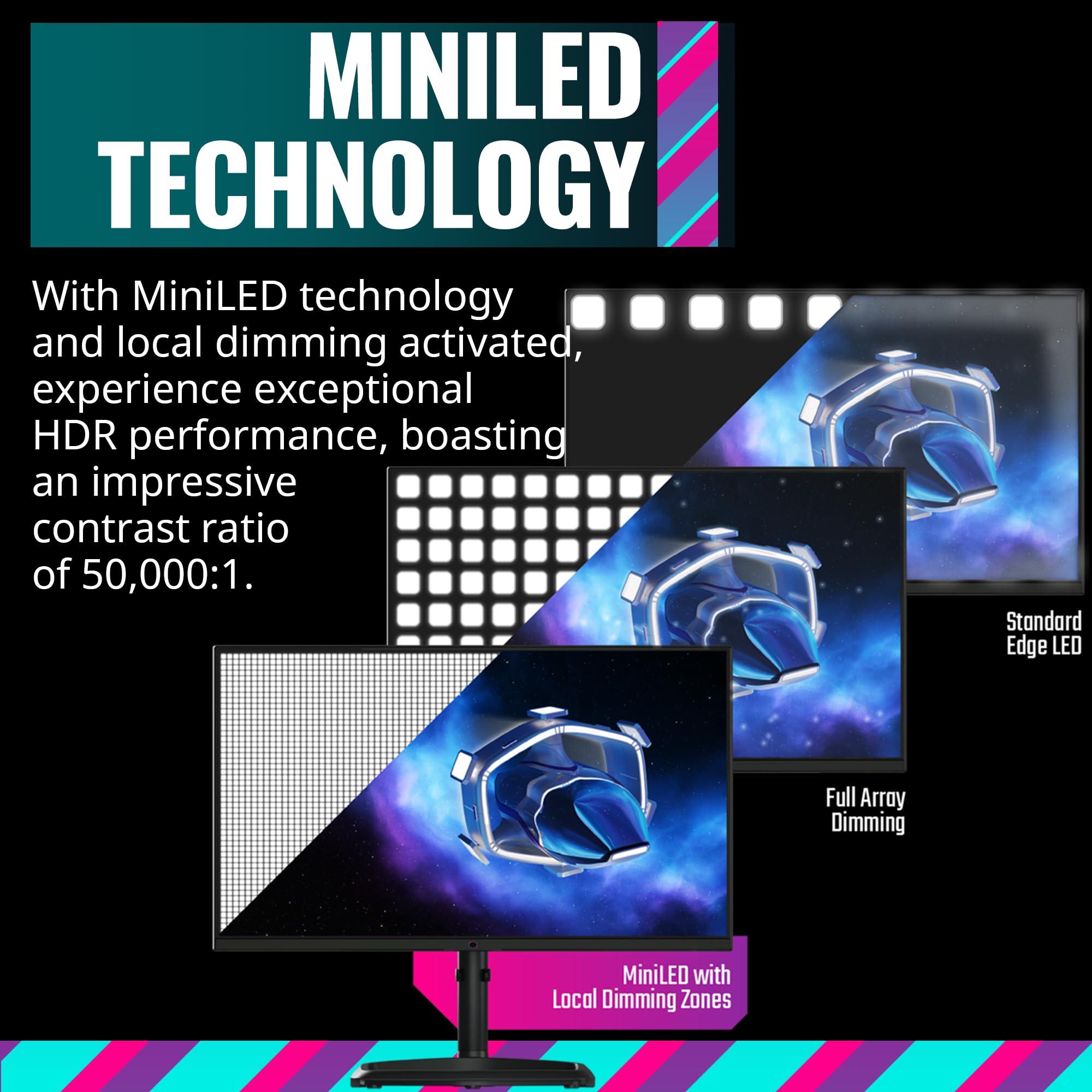 Cooler Master Cooler Master Tempest GP27Q 27 2K IPS 165Hz QD Tech QHD 2560 x 1440 PC Monitor,HDR1000, 1ms (MPRT)/ 2ms (GTG), FreeSync/G-Sync, MiniLED, DP1.4 * 1 + HDMI2.0 * 2 + TypeC*1 (CMI-GP27-FQS-US)