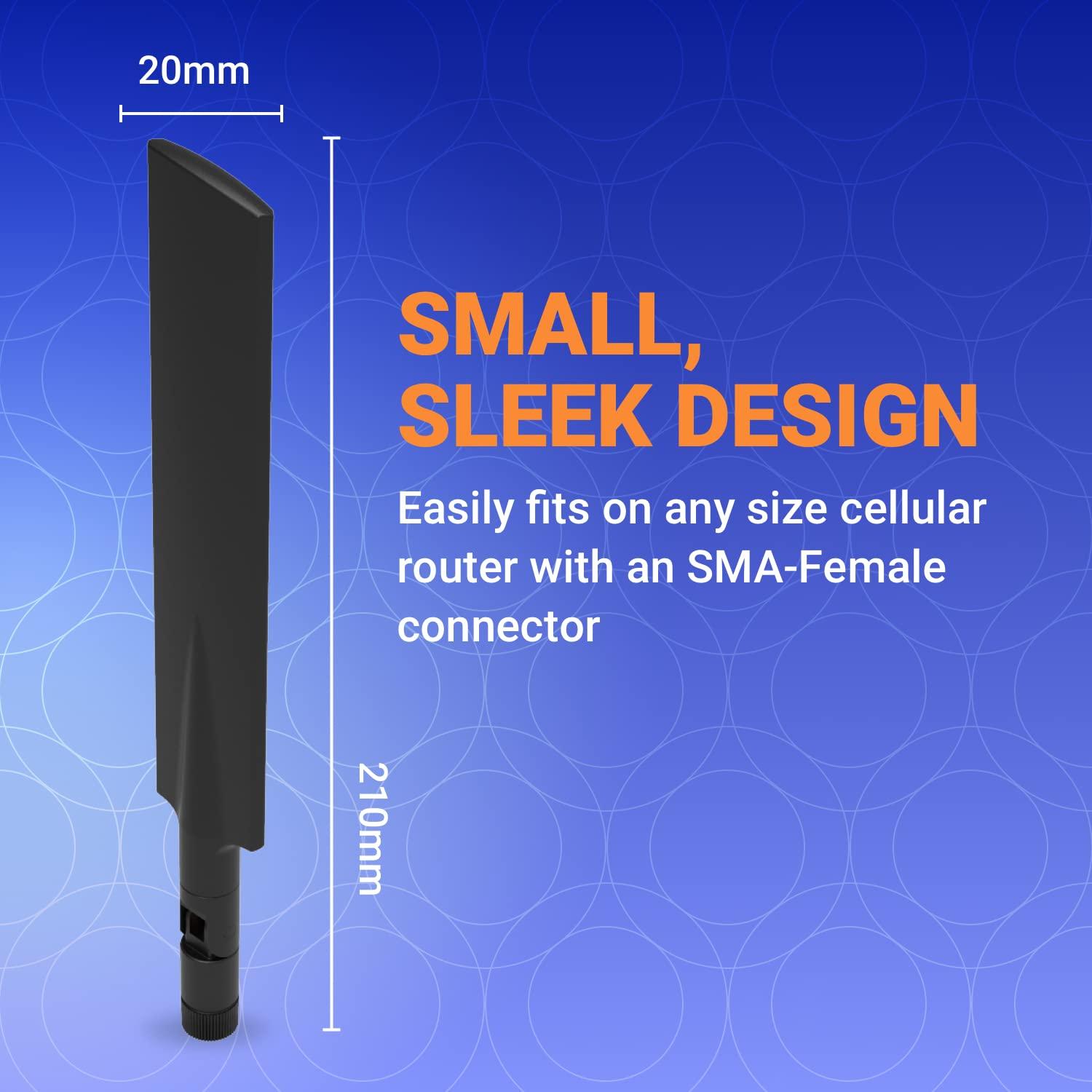 Poynting Poynting OMNI-85 Wideband Router/Hot Spot/Signal Booster Antenna/5G/4G/LTE Omni Whip Antenna | 617-3800 MHz | 3.5 dBi Gain