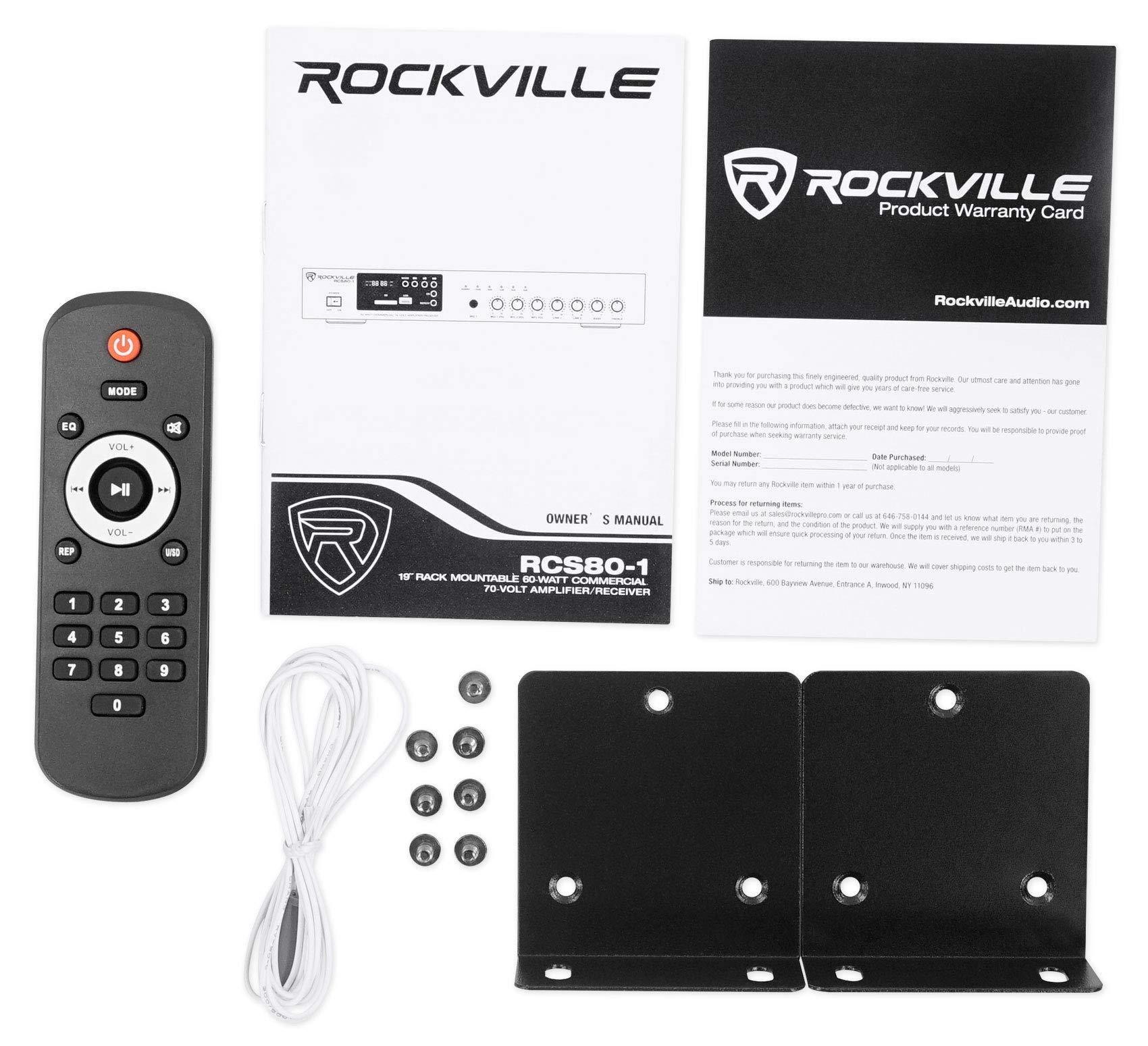 Rockville Rockville Commercial Restaurant Bluetooth Amplifier+10) 3.5" Black Cube Speakers