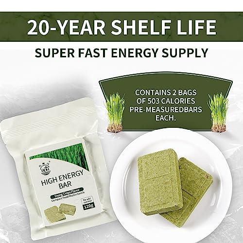 BDH Emergency Food Ration Bars, Crops Flavor Survival Energy Bar Supply for Outdoor Camping Emergency Snowstorm Earthquake Disaster Preparedness Food with 20 Years Long Self Life, 120g/bar
