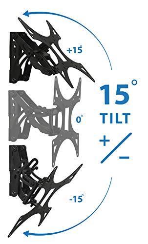 Mount-It! Mount-It! Swivel TV Wall Mount for Single Stud Installation | Fits Up to 200x200 VESA Patterns for 23-42 Inch Flat Screen and Monitors | Adjustable Tilt and Extend | 66 Lbs Capacity, Black