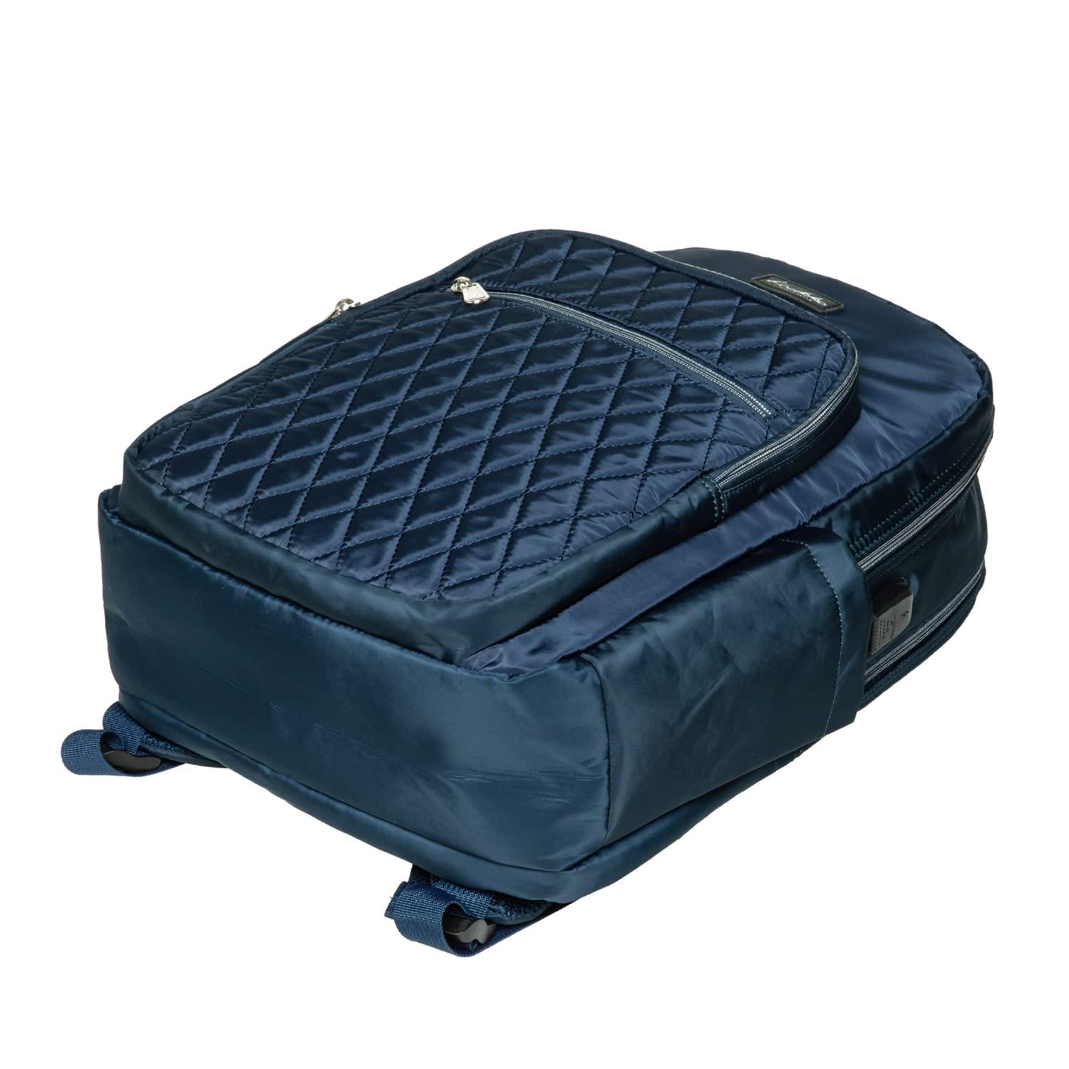 KAUKKO KAUKKO Women Laptop Backpacks for 14" Notebook Casual Computer Bag Stylish Pattern Daypack for Work Travel Business 27NAVY,11.8L