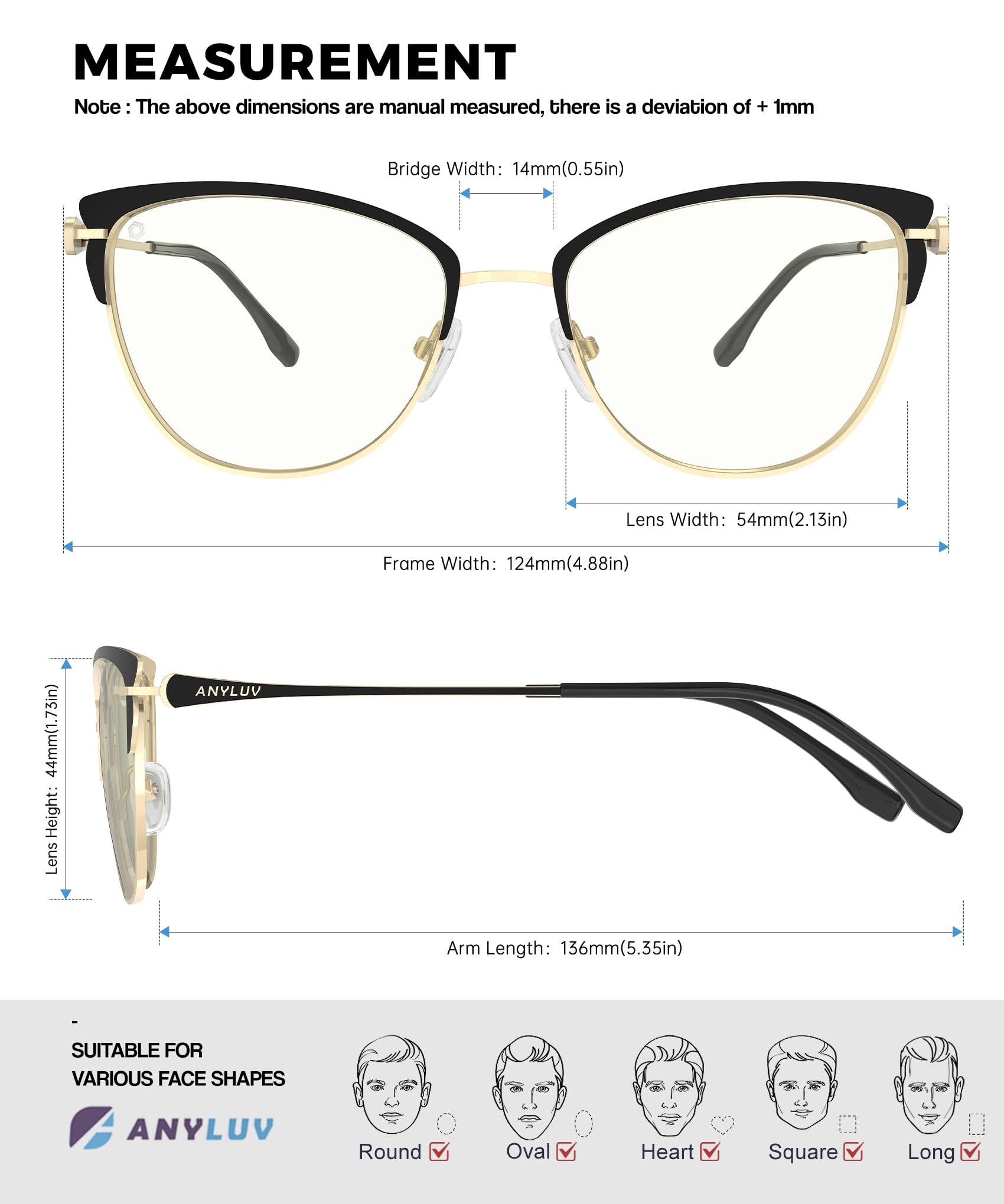 ANYLUV ANYLUV Blue-Light Blocking-Glasses Blue-Light-Glasses Women: Womens Bluelight Glasses Computer Screen Blocker Eyes Protection